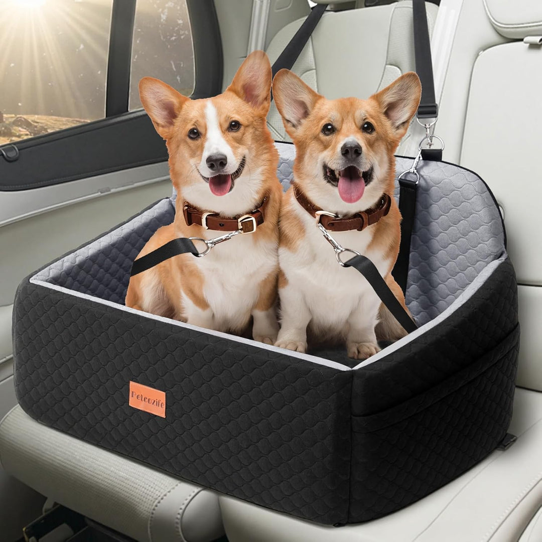 Hunde Autositz für Grosse & Mittlere Hunde, Hundesitz Auto Rückbank für Unter 25 KG oder 2 Kleine, A