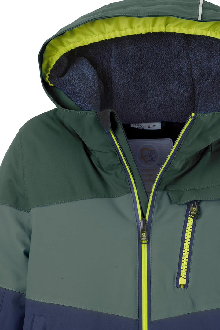 Killtec Unisex Fisw 3 Mns Ski Jckt Skijacke/Funktionsjacke mit Kapuze und Schneefang 86-92 dunkel wa