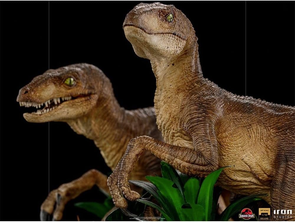 Iron Studios UNIVJP47221-10 1:10 Just The Two Raptors Deluxe Jurassic Park Figur Art Scale, Mehrfarb
