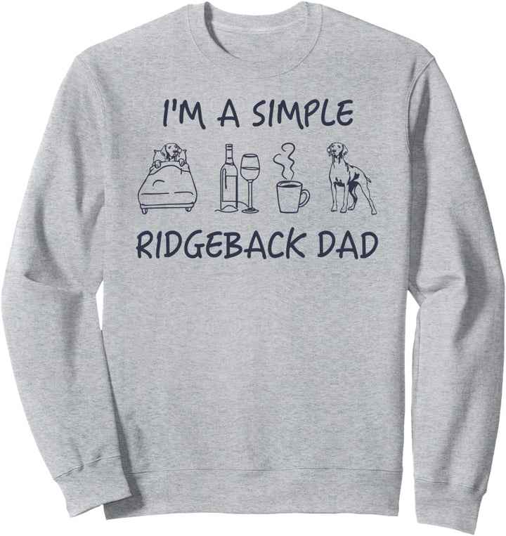 Ridgeback Herrchen I liebt Kaffee Wein Hunde Sweatshirt