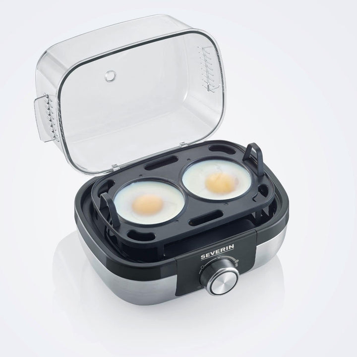 SEVERIN Eierkocher für 6 Eier mit elektronischer Kochzeitüberwachung, inkl. Messbecher mit Eierstech