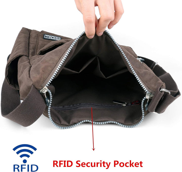 MHCNLL Crossbody-Tasche mit Anti-Diebstahl-RFID-Tasche – Damen-Geldbörse, leichte, wasserabweisende