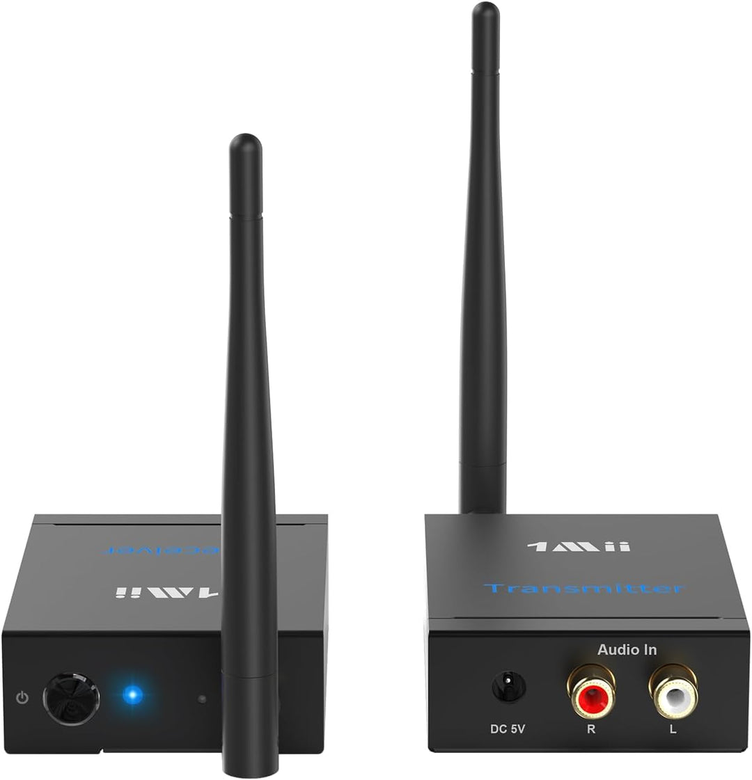 1Mii (1 TX + 1 RX) Drahtlos Audio Sender Empfänger, 2,4 GHz Funk Übertragung, Low Latency für HiFi-M