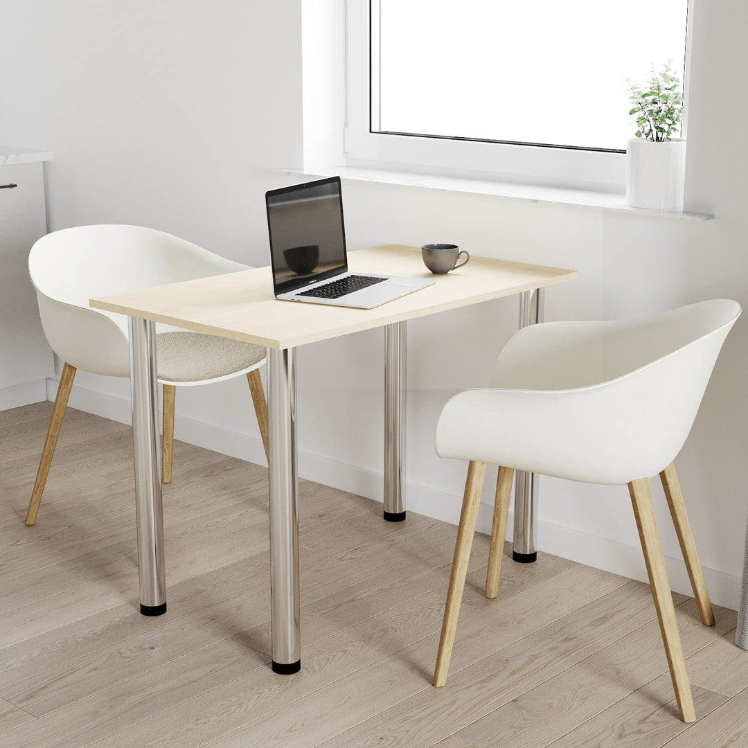 mikon 60x40 | Esszimmertisch - Esstisch - Tisch mit Chrombeinen - Küchentisch - Bürotisch | AHORN 60