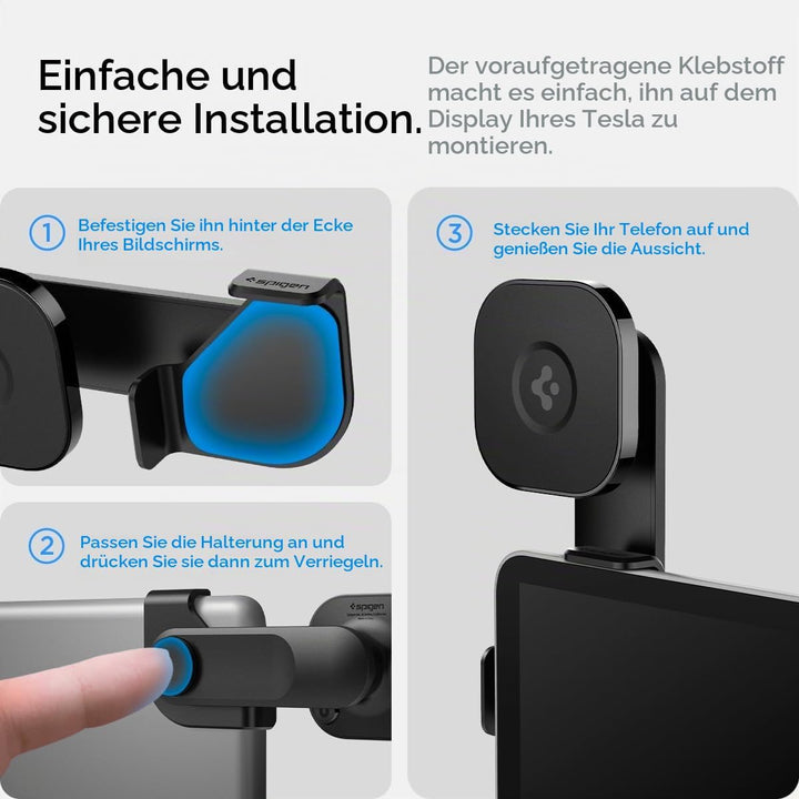 Spigen OneTap 3 MagFit Handyhalterung Auto für Telsa Model 3 Highland 2024 Model Y Zubehör, Magnetis