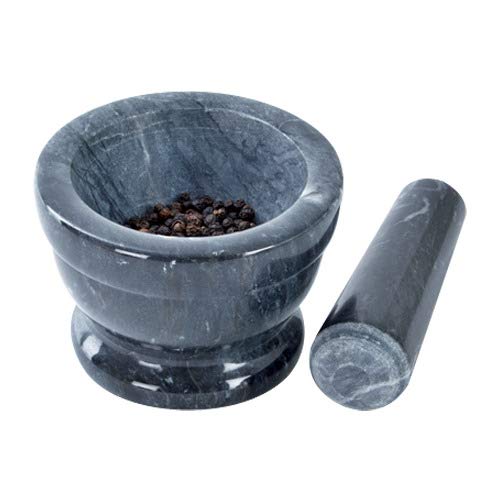 ORION GROUP Premium Granit Mörser | Ø 11,5 cm | mit Stössel | Gewürzmörser Küchenmörser Granitmörser