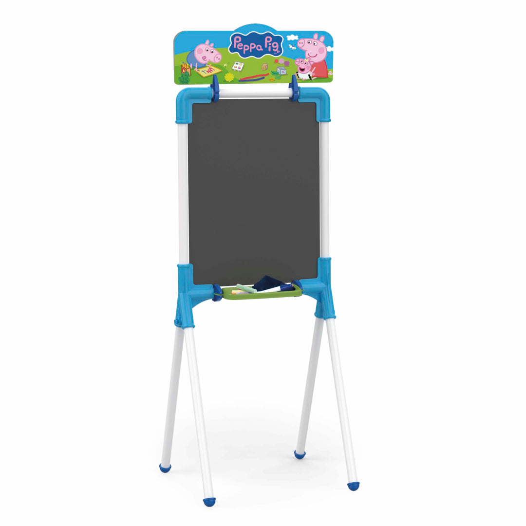 Chicos - Tafel Peppa Pig“ 2-in-1 | Geeignet für Filzstifte und Kreide | Mit Metallstaffelei. Inklusi