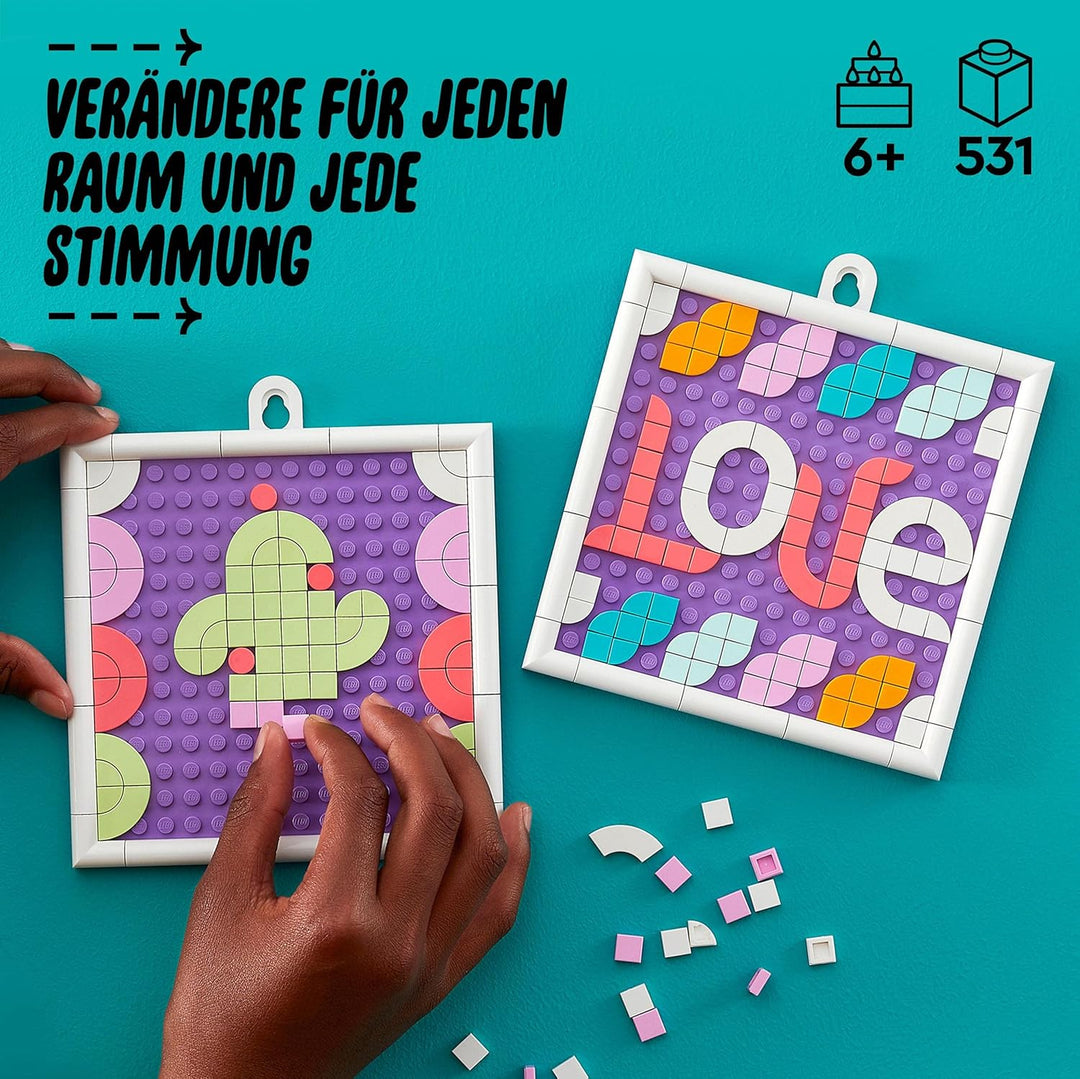 LEGO 41951 DOTS Message Board, DIY Kinderzimmer-Deko, Mosaik Bastelset für Spielzeug Türschild und L