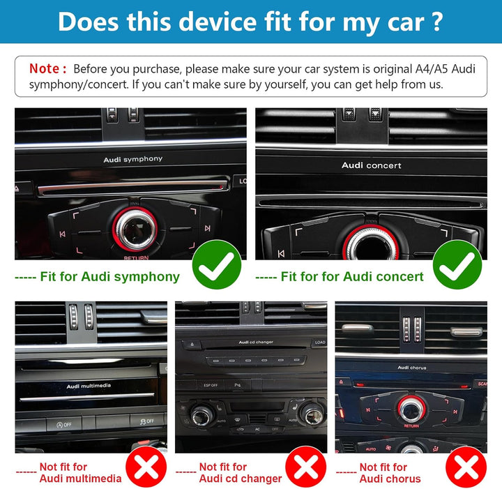 Autoradio 8,9 Zoll Touchscreen mit kabellosem Carplay und Android Auto für 2009–2016 Audi A4 S4 mit