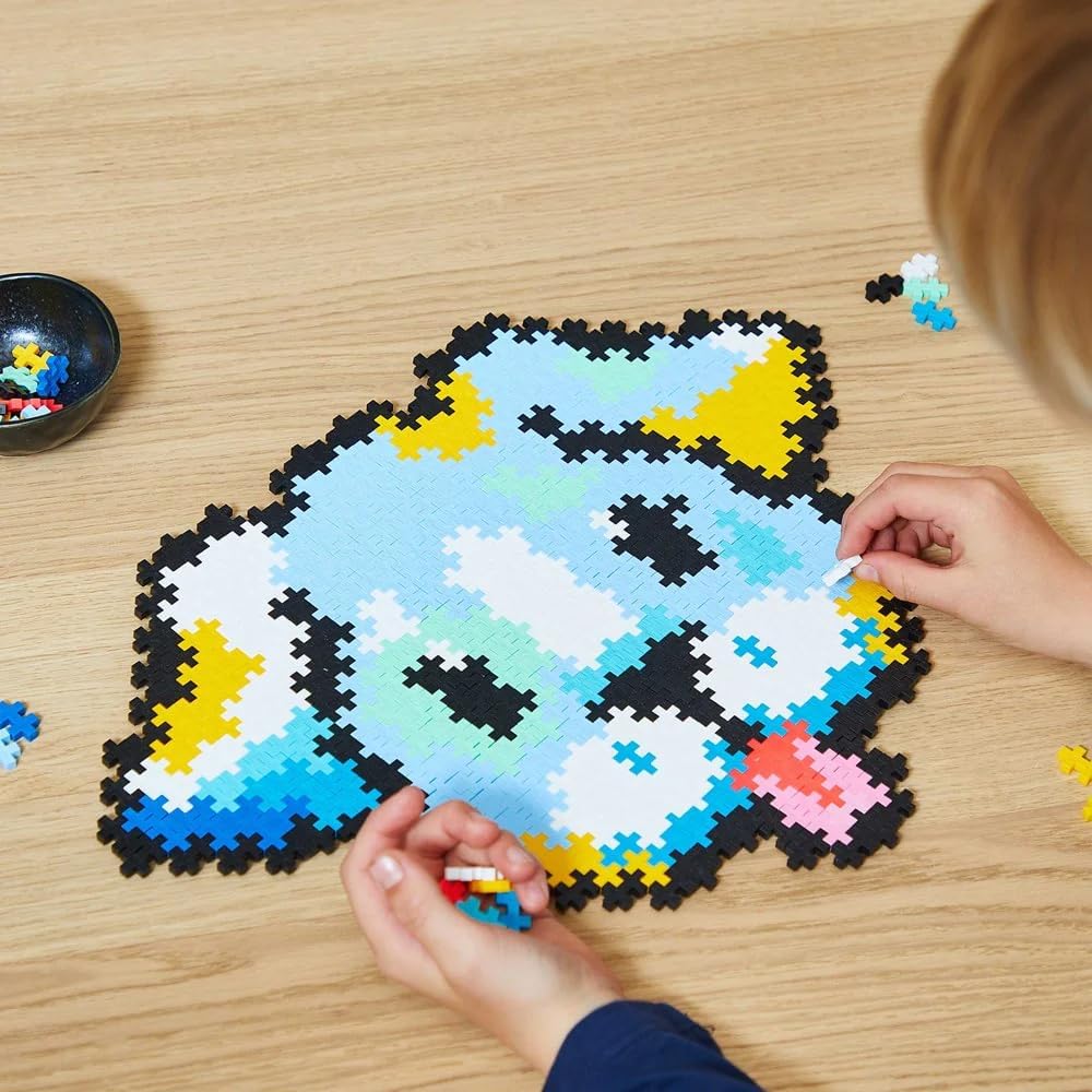 Plus-Plus 3957 Geniales Konstruktionsspielzeug, Puzzle Welpe, Kreativ-Bausteine, Bausteinset für Kin