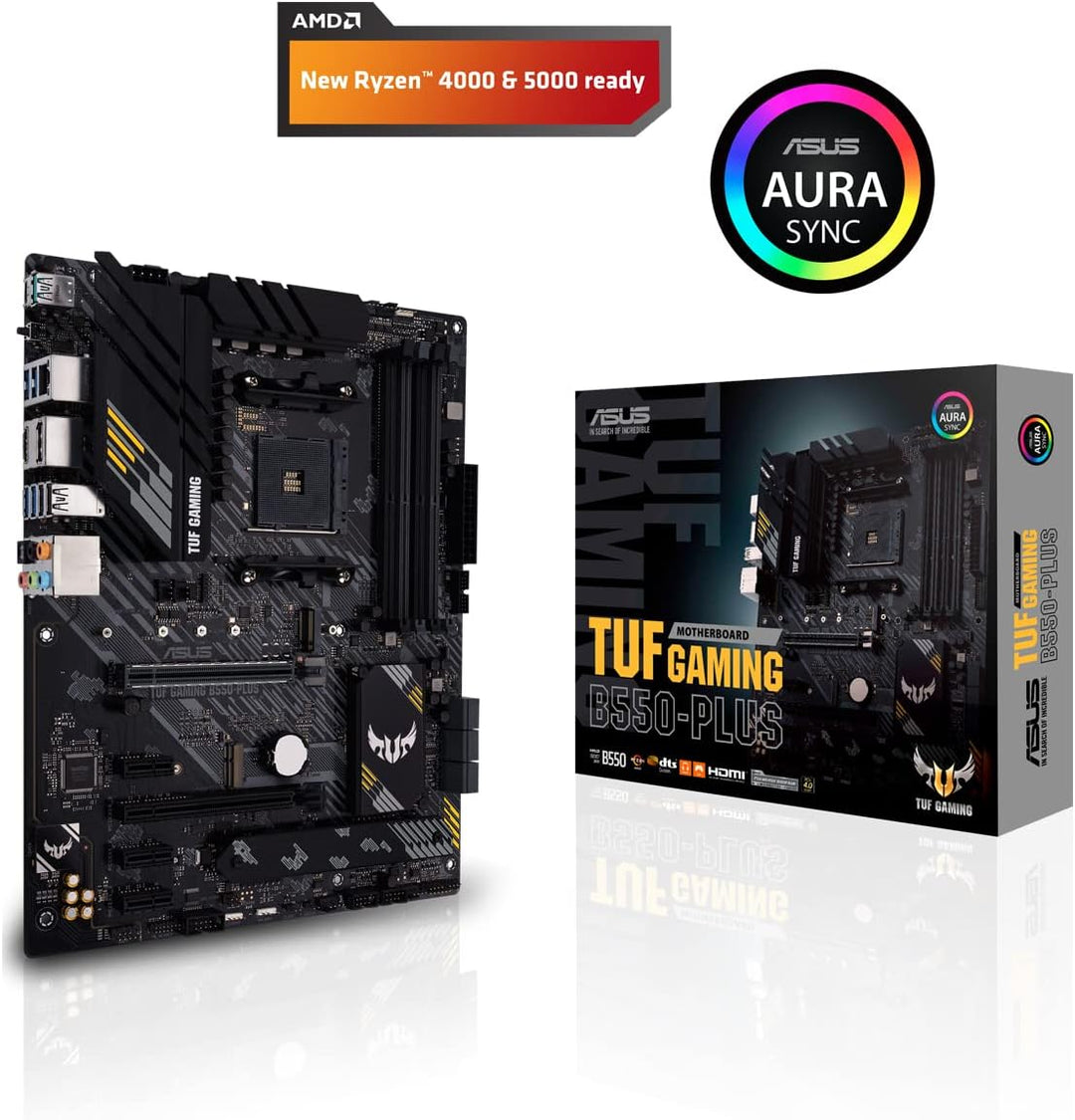 ASUS TUF Gaming B550-Plus Mainboard Sockel AM4 (ATX, Ryzen, PCIe 4.0, 2x M.2, 2Gbit/s Ethernet, SATA