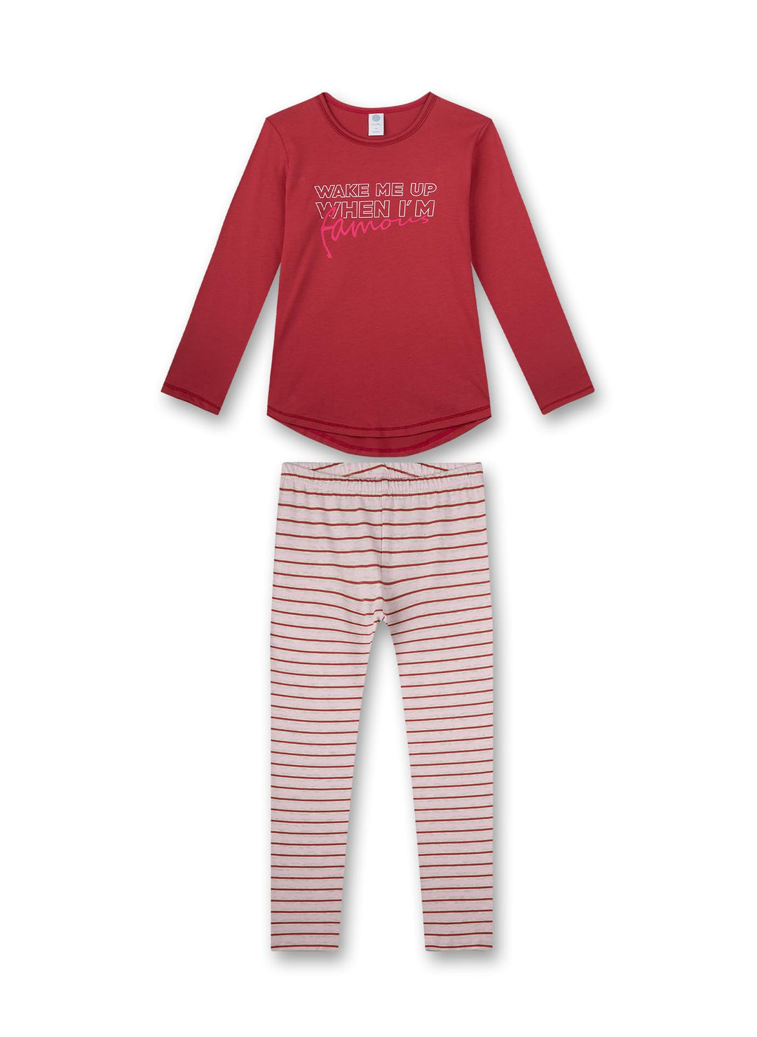Sanetta Mädchen-Schlafanzug Rot | Bequemer Schlafanzug für Mädchen lang. | Pyjamaset Grösse 140 Rot,