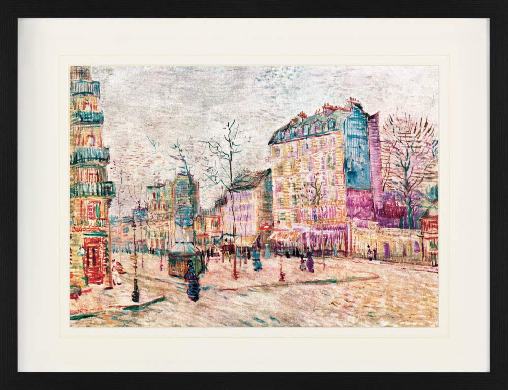 1art1 Vincent Van Gogh Poster Boulevard De Clichy, 1887 Gerahmtes Bild Mit Edlem Passepartout | Wand