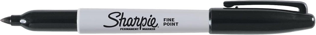 Sharpie Permanent Marker, feine Spitze, sortiert lustige Farben, 24-er Set 24er-Pack Schwarz, 24er-P
