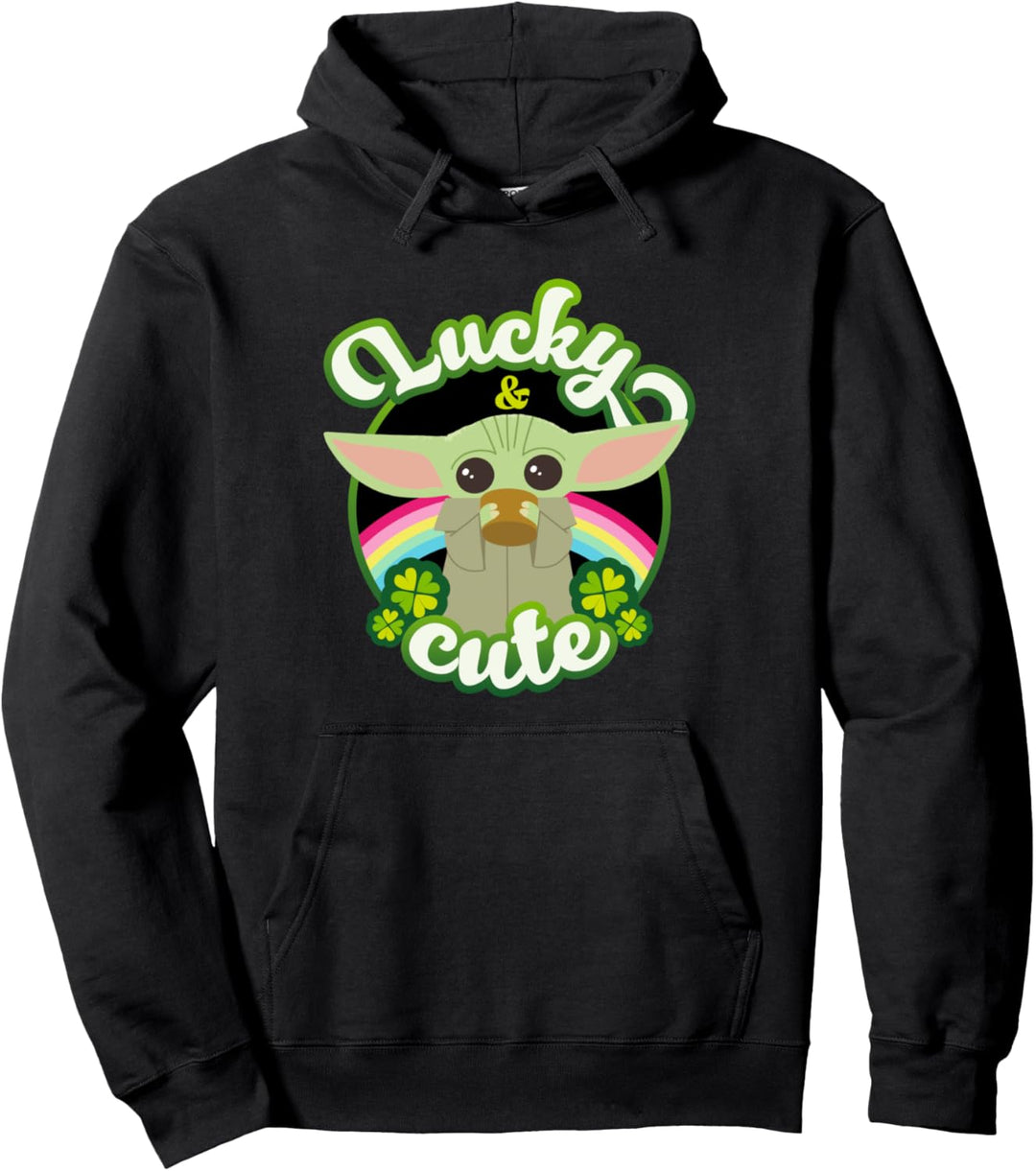 Star Wars St. Patrick's Day Grogu Lucky Cute Pullover Hoodie