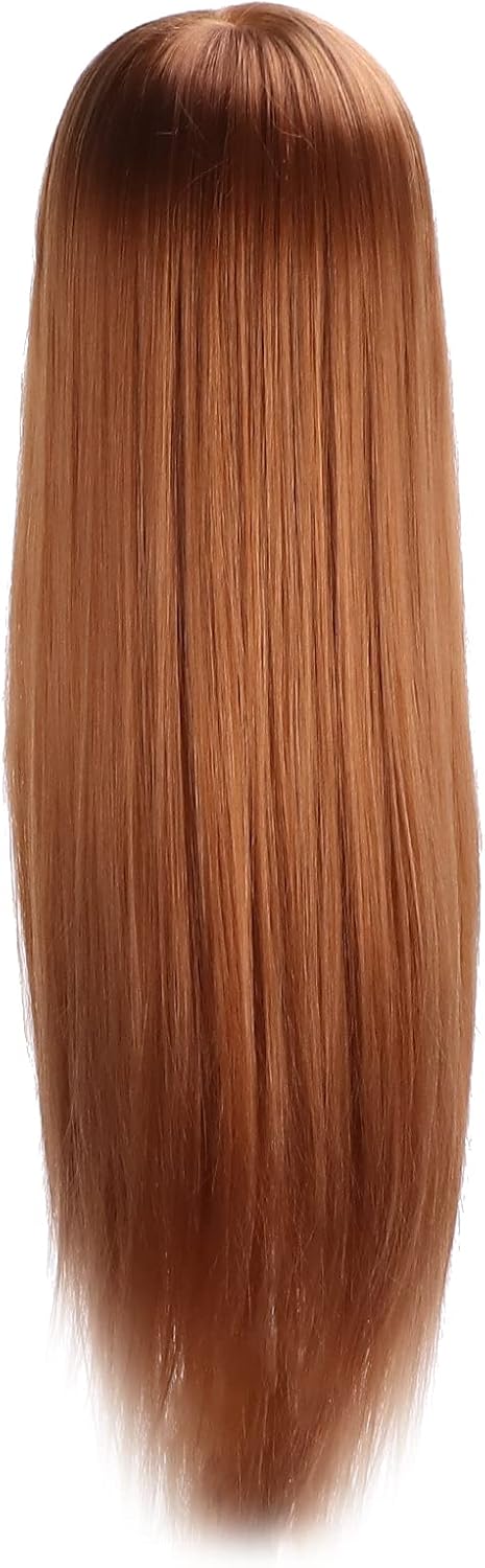 Friseur Mannequin -Kopf Zum Styling und Flechten mit Hellbraunem Haar und Make -up Ideal für das Tra