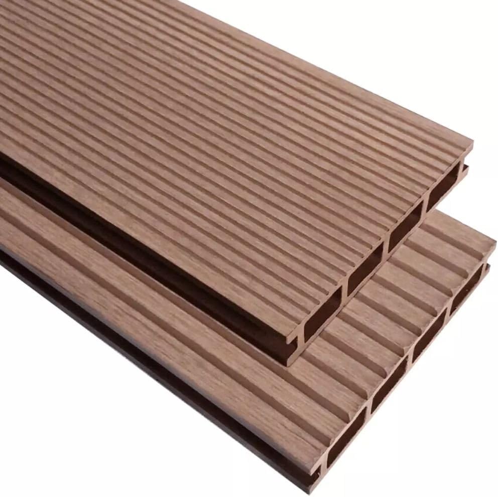 Festnight Terrassenplatten 400 x 15 cm 24er Spar Set für 15m² Anthrazit in Holzoptik für Garten Balk