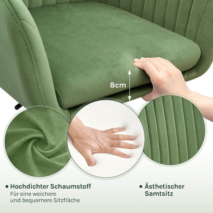 WOLTU Schreibtischstuhl, Bürostuhl ergonomisch, Homeoffice Stuhl höhenverstellbar, Schminkstuhl mit