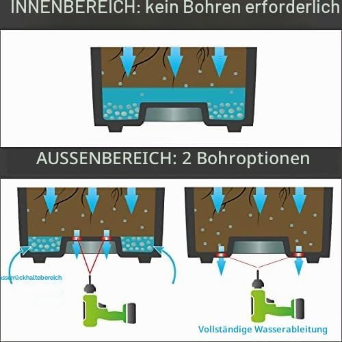 EDA - Blumentopf Toskana rund Ø 60 cm - Volumen 76 L - Ø 59 x H 47 cm - Buchtgrün Ø 59 x H.47 cm Lau