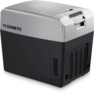 DOMETIC TropiCool TCX 35 - tragbare elektrische Kühlbox, 33 Liter, 12/24 V und 230 V für Auto, Grau