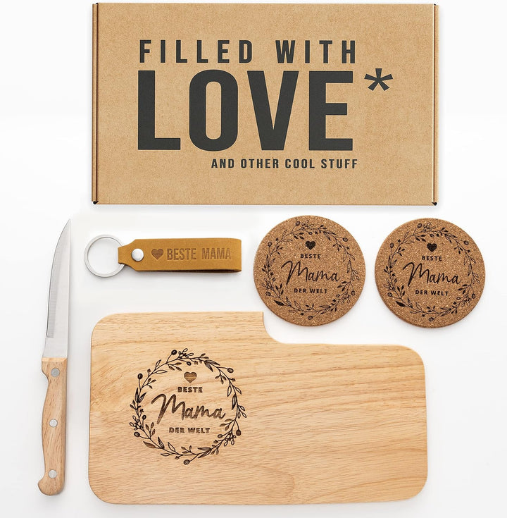 kupi Geschenke für Mama Geschenk | Geschenkset Beste Mama Geschenke | Geburtstagsgeschenk Brotzeitbr