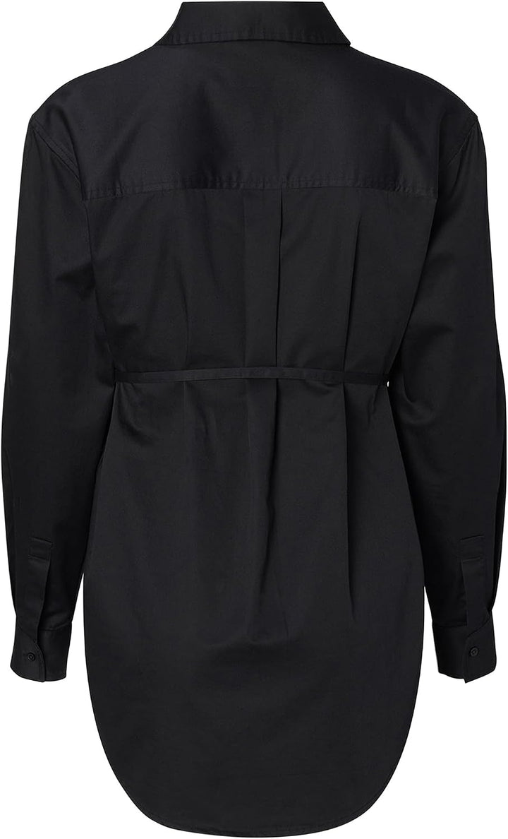 Noppies Damen Arles Nursing Blouse Ls Bluse L Black - P090, L Black - P090