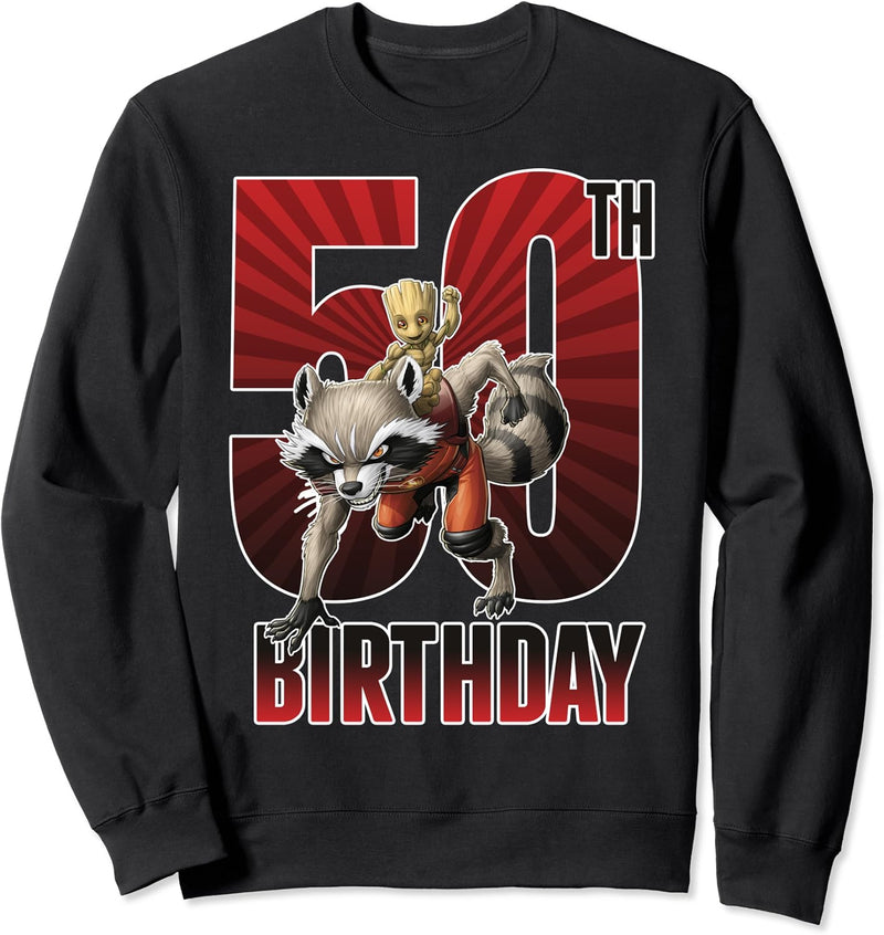 Marvel Guardians Of The Galaxy Rocket & Groot 50th Birthday Sweatshirt