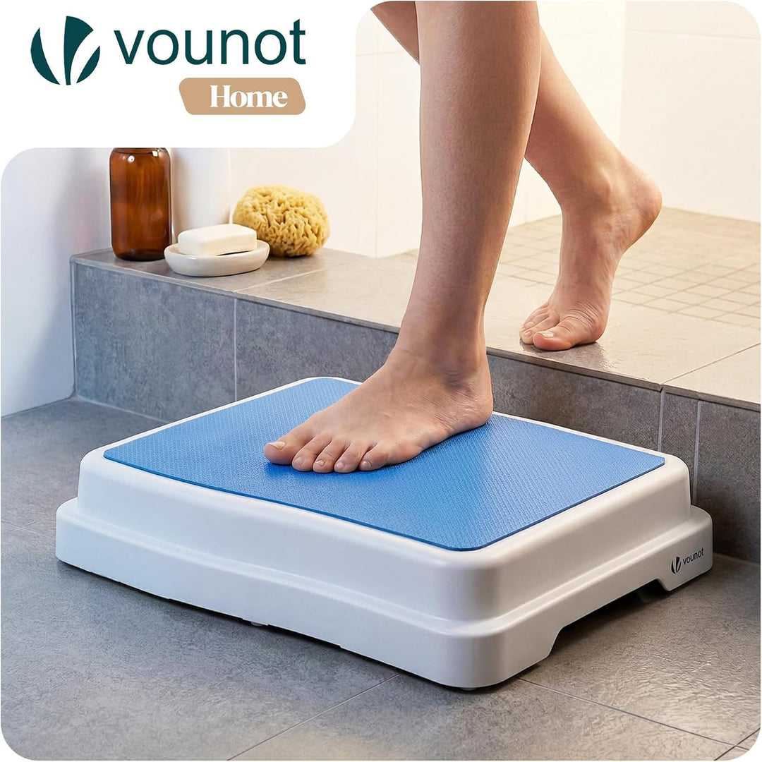 VOUNOT® Rutschfester Tritthocker bis 180 kg, Steighilfe & Einstiegshilfe Trittstufe für Senioren Erw