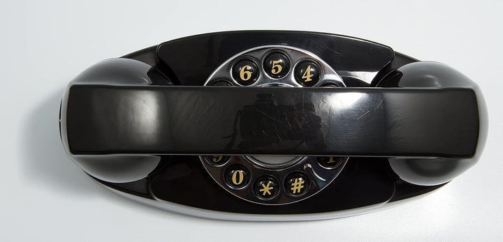 GPO Audrey Telefon mit Tasten, 1950er-Jahre-Design schwarz, schwarz