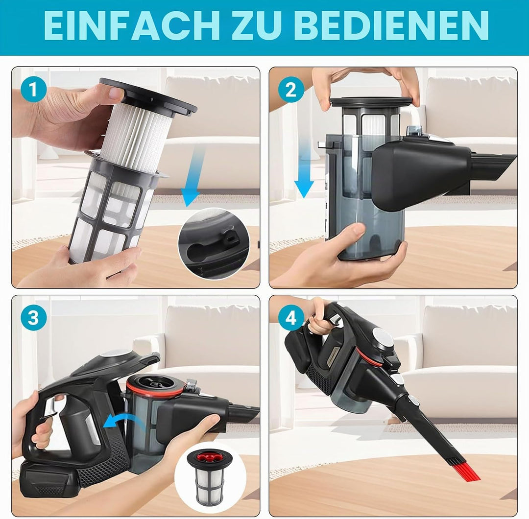 1 Set Ersatzfilter und Staubsauger Filter Fusselschutz kompatibel mit Bosch Unlimited Gen2 Serie 8 S
