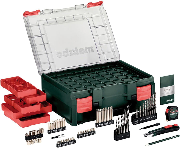 metabo Akku-Bohrschrauber BS 18 Quick Set - 18 V, 74-tlg. Mobile Werkstatt - Schnellwechsel-System,