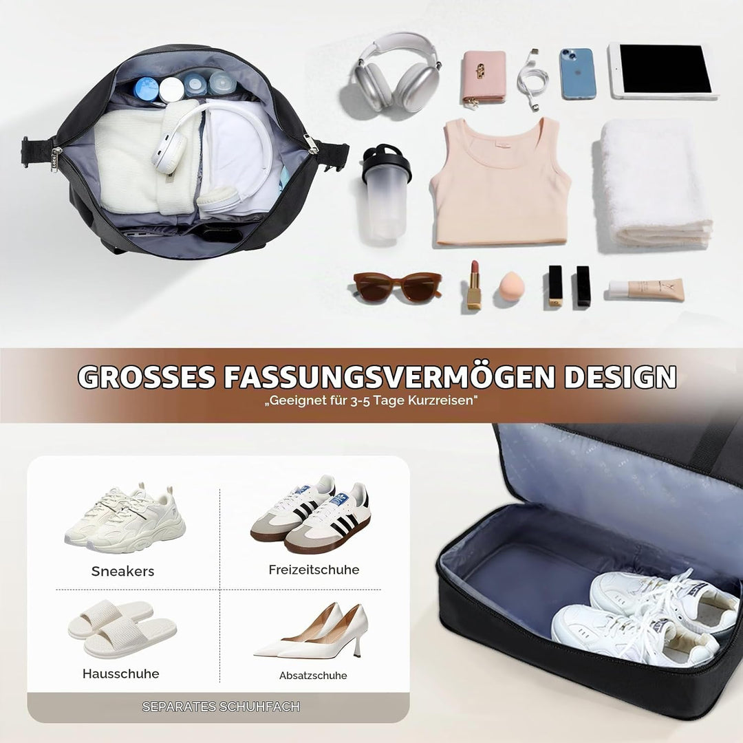 Ryanair Handgepäck 40x30x20 Reisetasche Damen Handgepäck Tasche 40x20x25, Sporttasche Klein Weekende