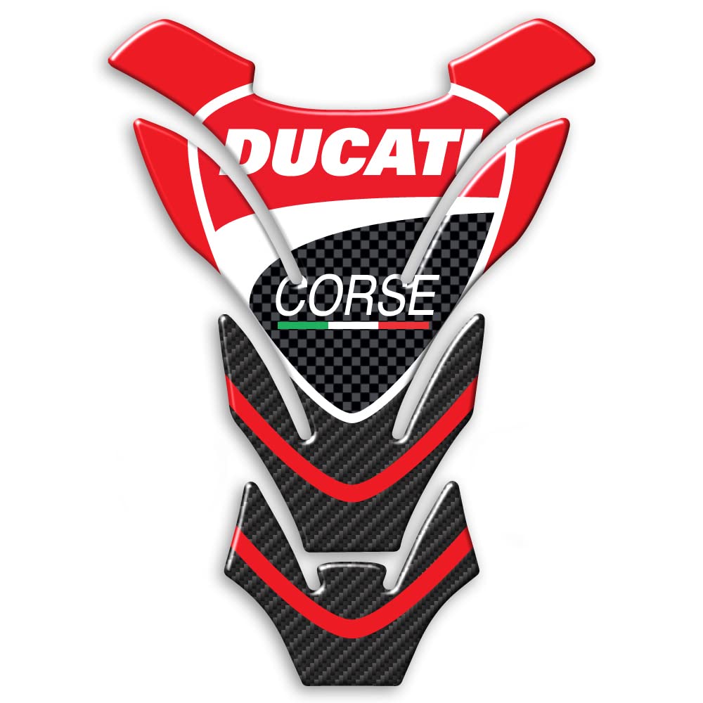 Tankpad selbstklebend Harz 3D Tankschutz kompatibel mit Motorrad DUCATI - PD007