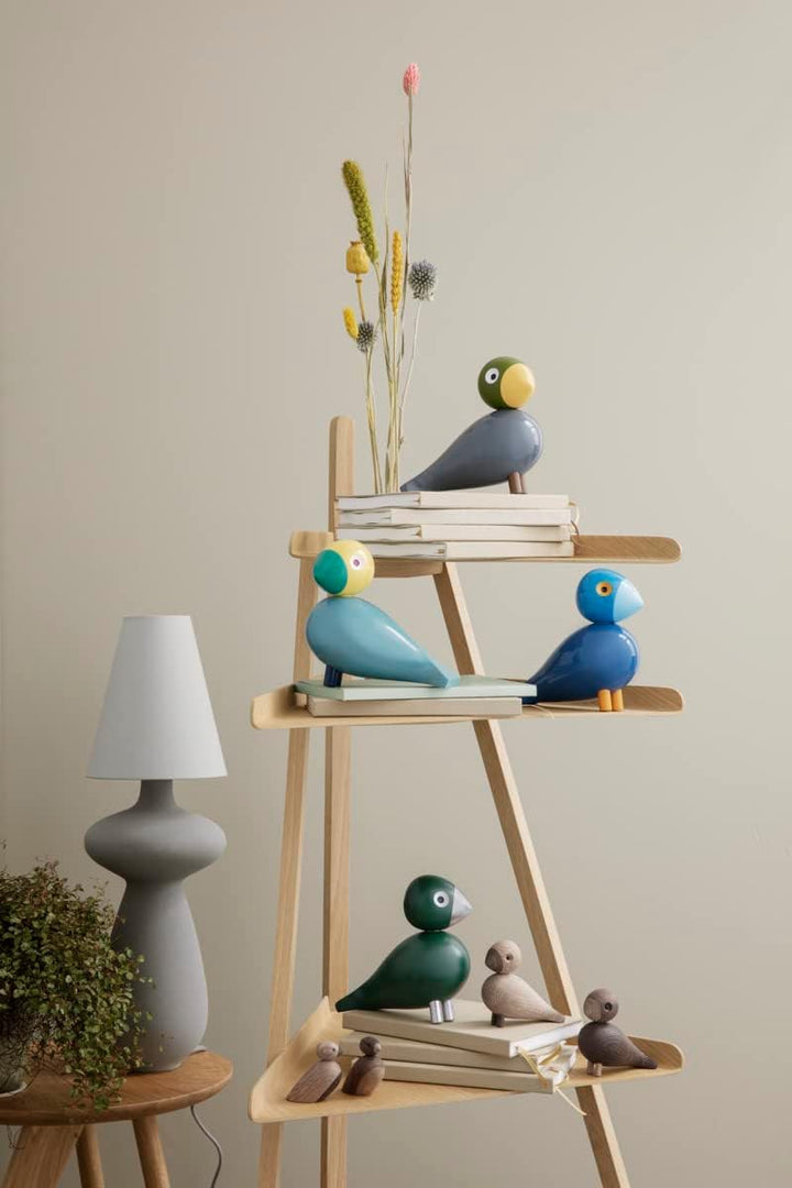 Kay Bojesen Unzertrennliche 1 Paar Figuren 9 cm Singvögel, schwarz Scharz, Scharz