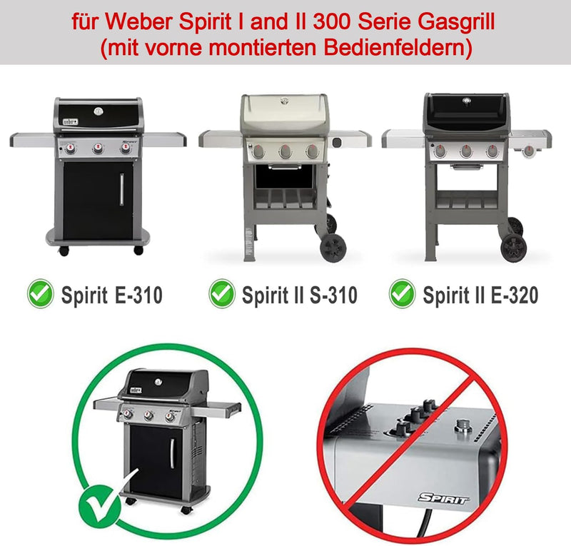 Flavorizer Bars für Weber Spirit 300 Serie Spirit E310, E320, S310, S320 (w/ Up Front Controls), Spi
