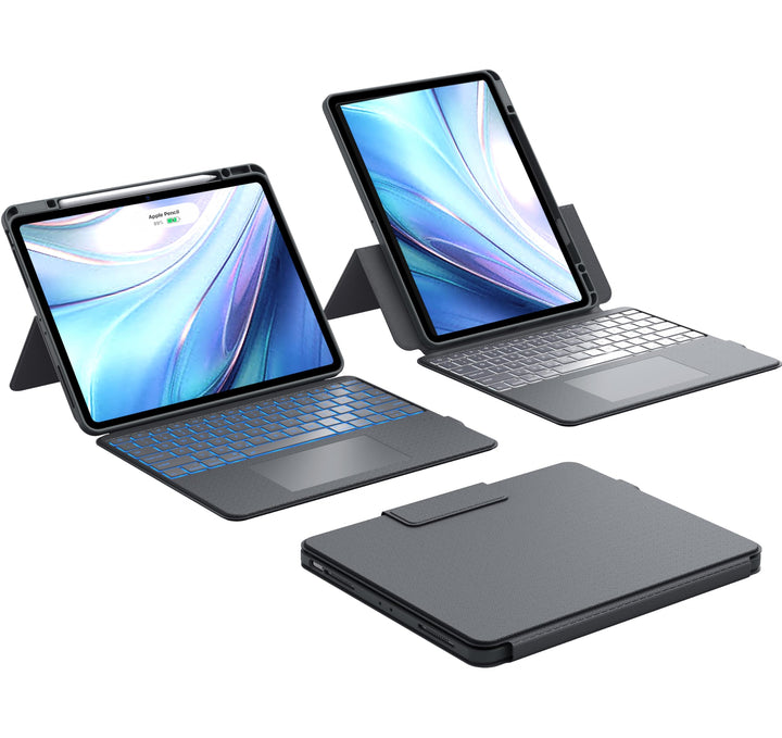 CHESONA für iPad Air 13 Zoll Hülle mit Tastatur, BackStand Rugged für iPad Pro 12.9 Tastatur mit Tou