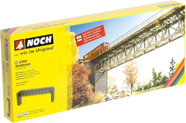 67020 - NOCH - Stahlbrücke Laser-Cut Bausatz, 37,2cm lang