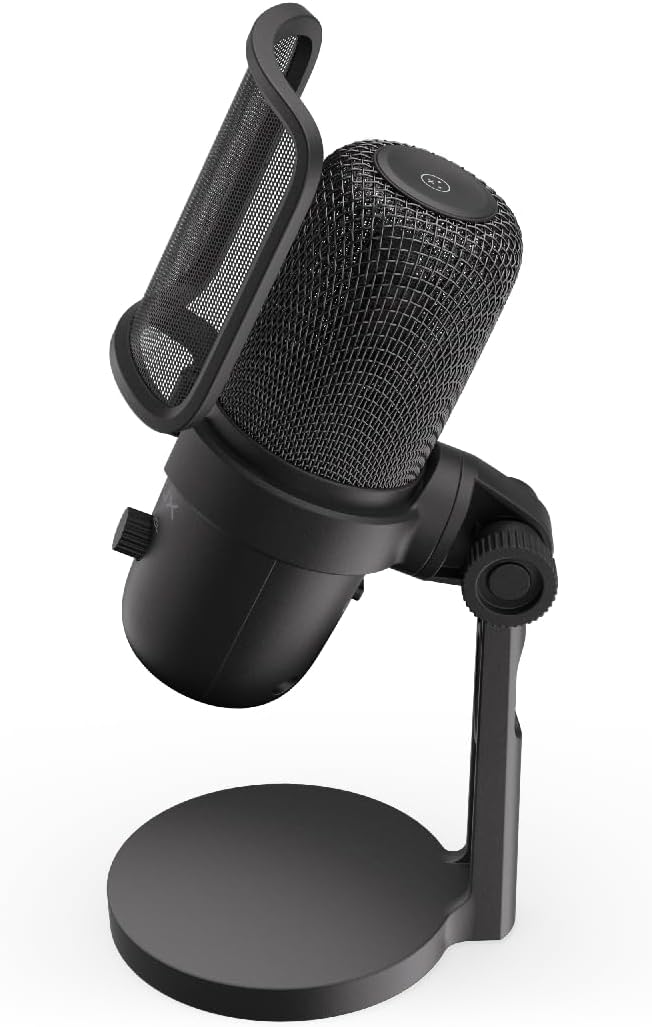 KRUX Emote, Computermikrofon auf Ständer, Zwei Popfilter, Gain-Regler, 2 m langes USB-Kabel Typ C, Z