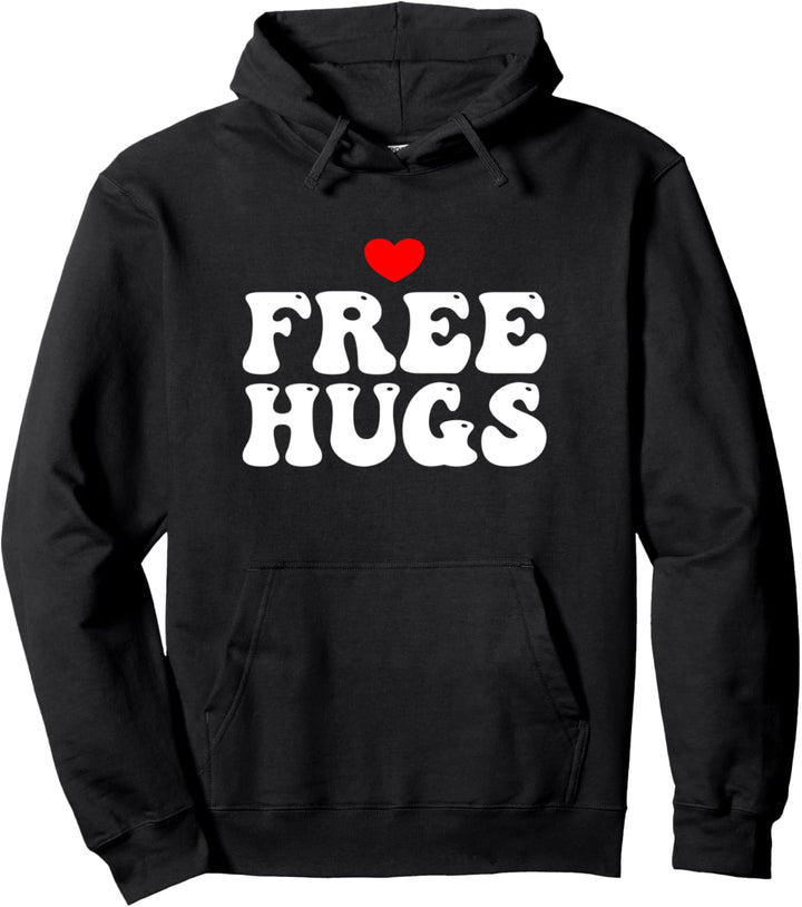 Liebe Herz Free Hugs Pullover Hoodie