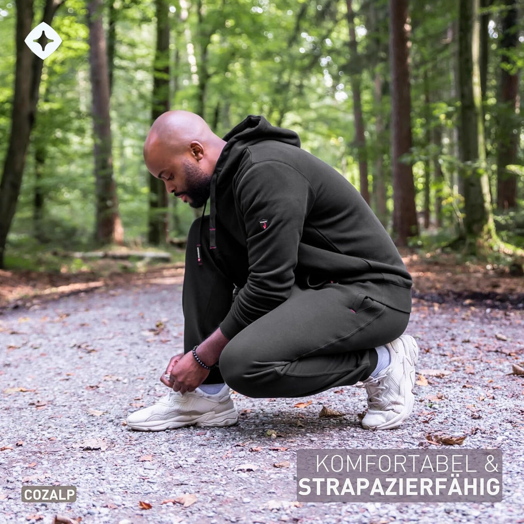 Höhenhorn Cozalp Herren Jogging Anzug Trainingsanzug Hausanzug S Schwarz, S Schwarz