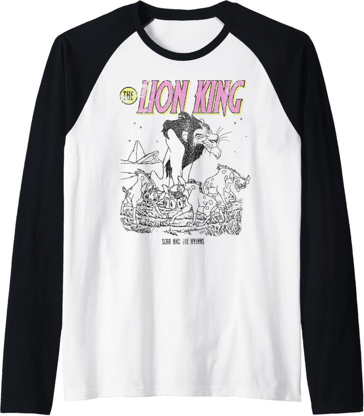Disney Lion King Distressed Scar and Hyenas Raglan
