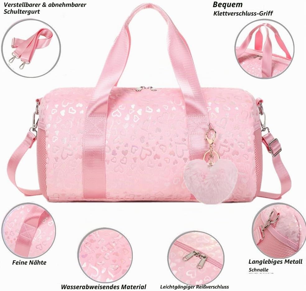 Jumpopack Rosa Balletttasche Mädchen mit Nassfach, Rosa