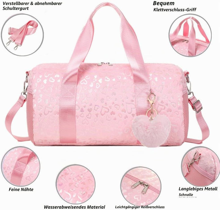 Jumpopack Rosa Balletttasche Mädchen mit Nassfach, Rosa