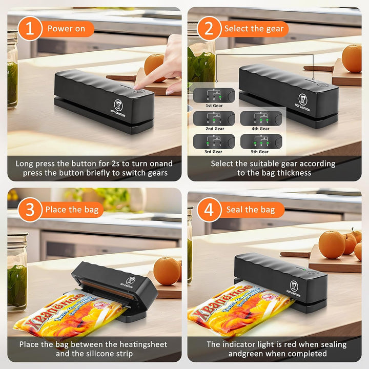 Comius Sharp Folienschweissgerät,Wiederaufladbar Mini Schweissgerät mit 5 Geschwindigkeiten, Mini Ba