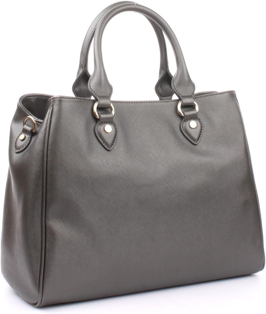 Liu Jo BOSTON BAG N66227E0140 Damen Bowlingtaschen 34x27x17 cm (B x H x T), Grau (Gun metal 90011)