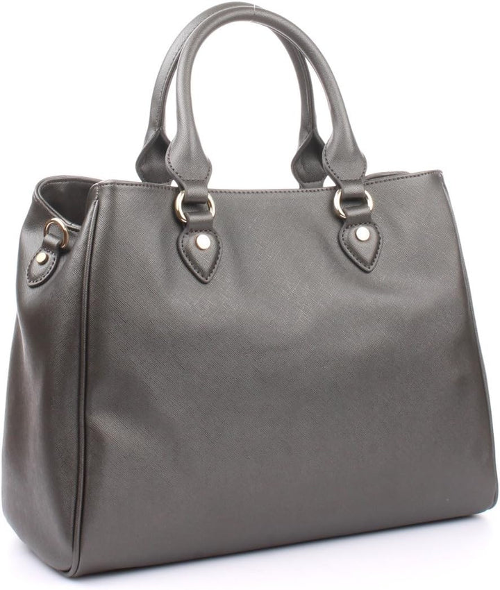 Liu Jo BOSTON BAG N66227E0140 Damen Bowlingtaschen 34x27x17 cm (B x H x T), Grau (Gun metal 90011)