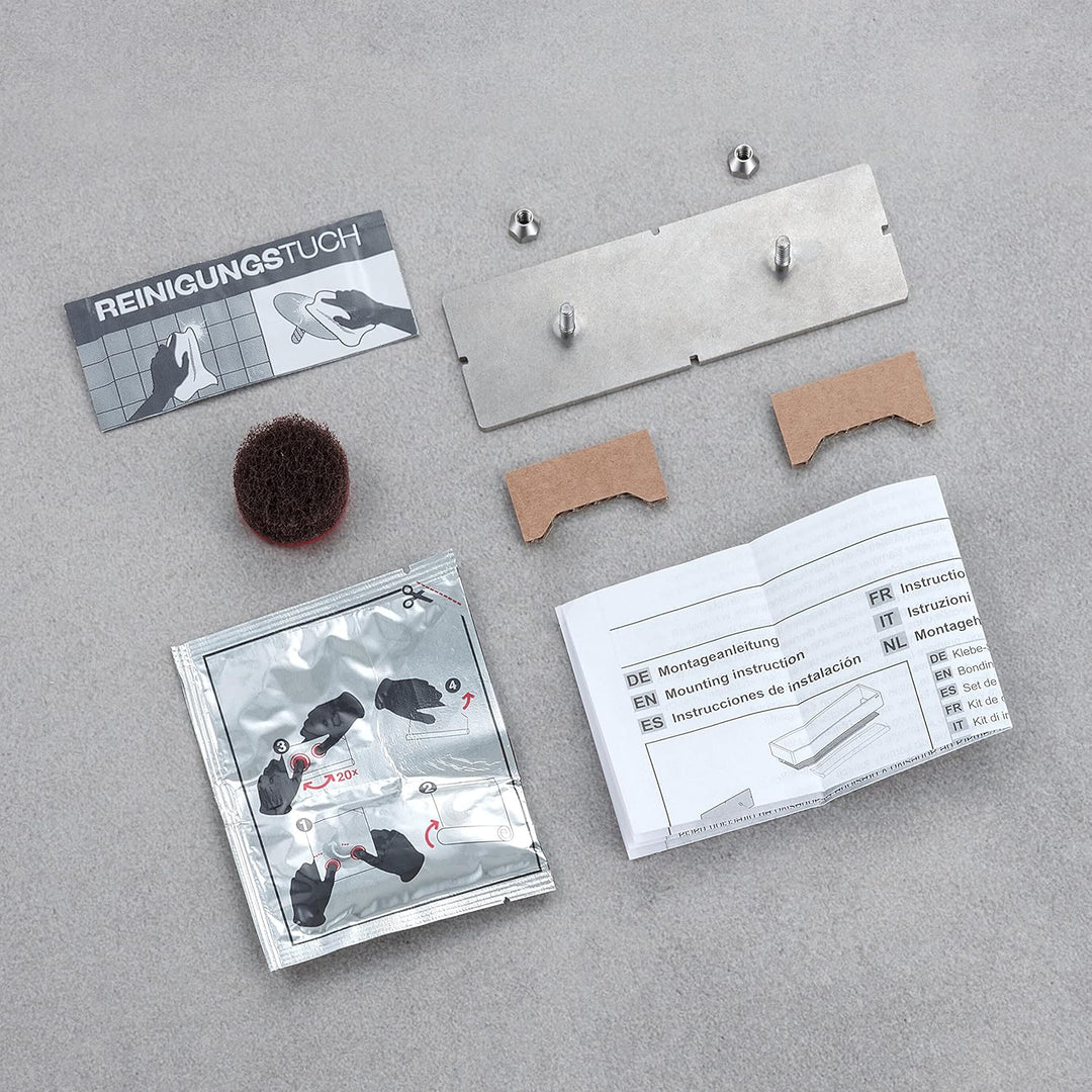 KEUCO Klebe-Set Typ 4 für Duschkörbe Edition 11 und Feuchtpapierbox Elegance, Kleben statt Bohren, B