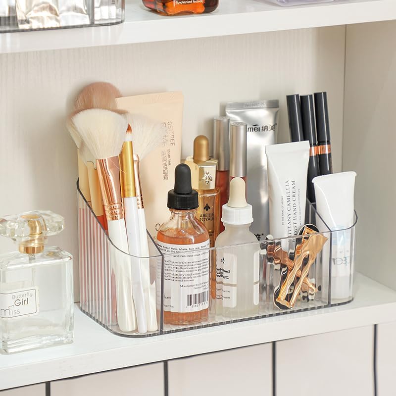 Make Up Organizer, Pinselhalter mit 7 Fächer, Transparent Badezimmer Organizer, Make up pinsel organ