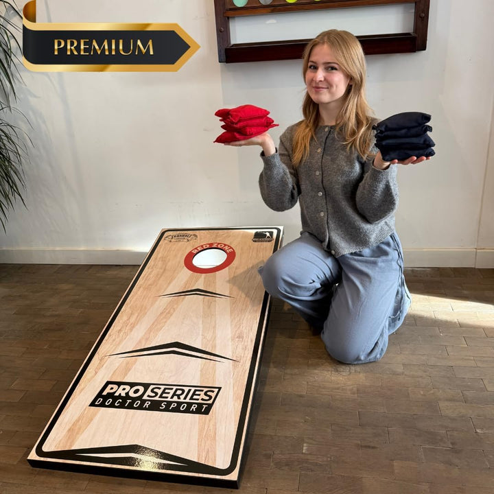Cornhole Professional - 1x Brett - 120x60 cm – Offizielle 15x15 cm grosse Bean Bags – in Tragetasche