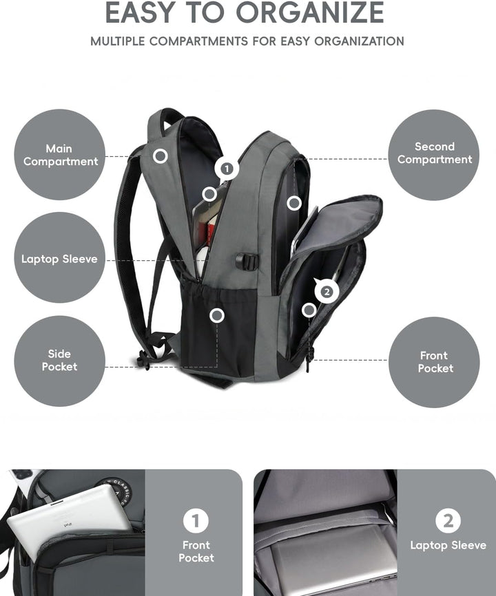 Amythe 2026 Schulrucksack Jungen Teenager, Gross Rucksack Schule Oberstufe Schultasche Junior mit Re
